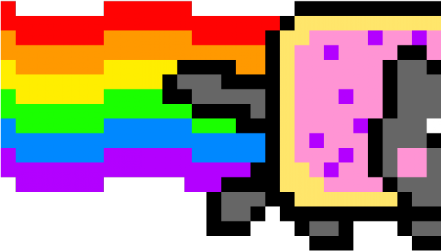 Nyan Cat Clipart Chocolate - Nyan Cat En Minecraft - Png Download (640x480), Png Download