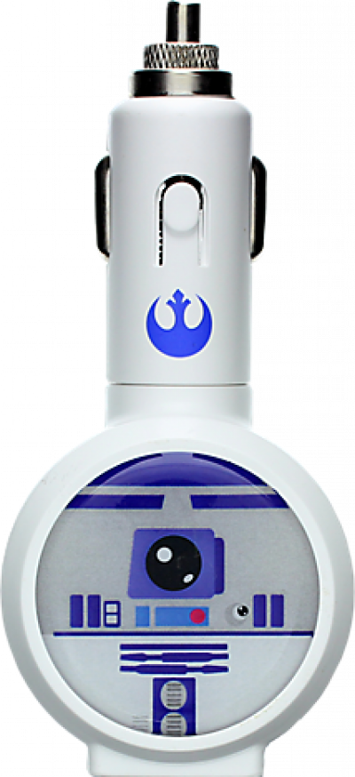 Light Up Car Charger R2d2 - Star Wars Dual Port Car Charger Clipart (400x874), Png Download