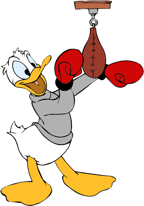 Donald Duck Clipart Baseball - Classic Donald Duck Boxer - Png Download (478x675), Png Download