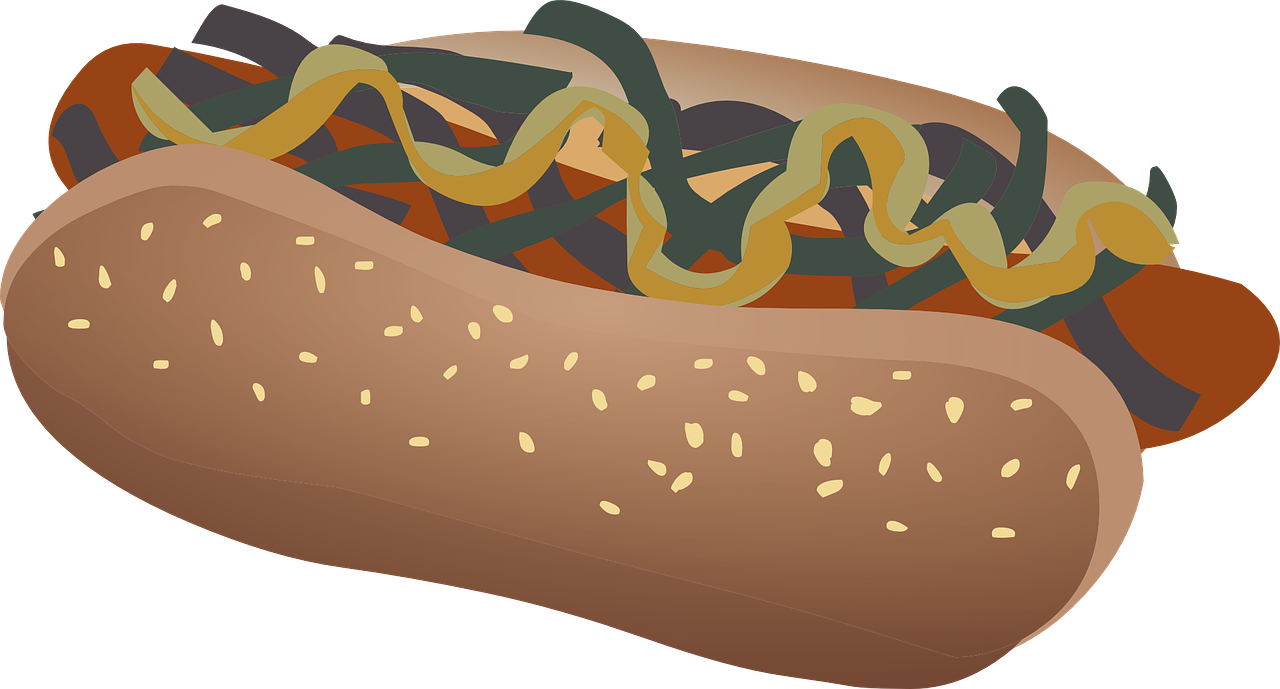 Sandwich Clipart Hotdog - Raw Hot Dog Png Transparent Background (1280x689), Png Download