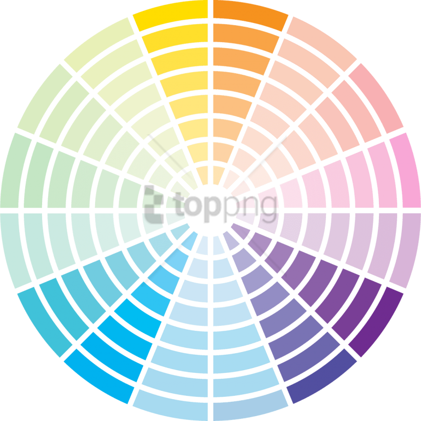 Free Png Color Wheel Complementary Colors Teal Png - Radar Screen Black And White Clipart (850x850), Png Download
