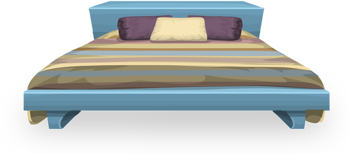 Bed Clipart Clipart Cliparts For You - Giường Png Transparent Png (1137x502), Png Download