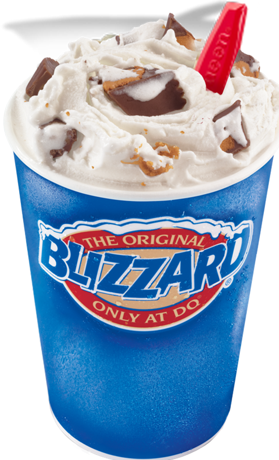 Reese's Peanut Butter Cups Is Dairy Queen's Blizzard - Dairy Queen Blizzard Clipart (550x905), Png Download