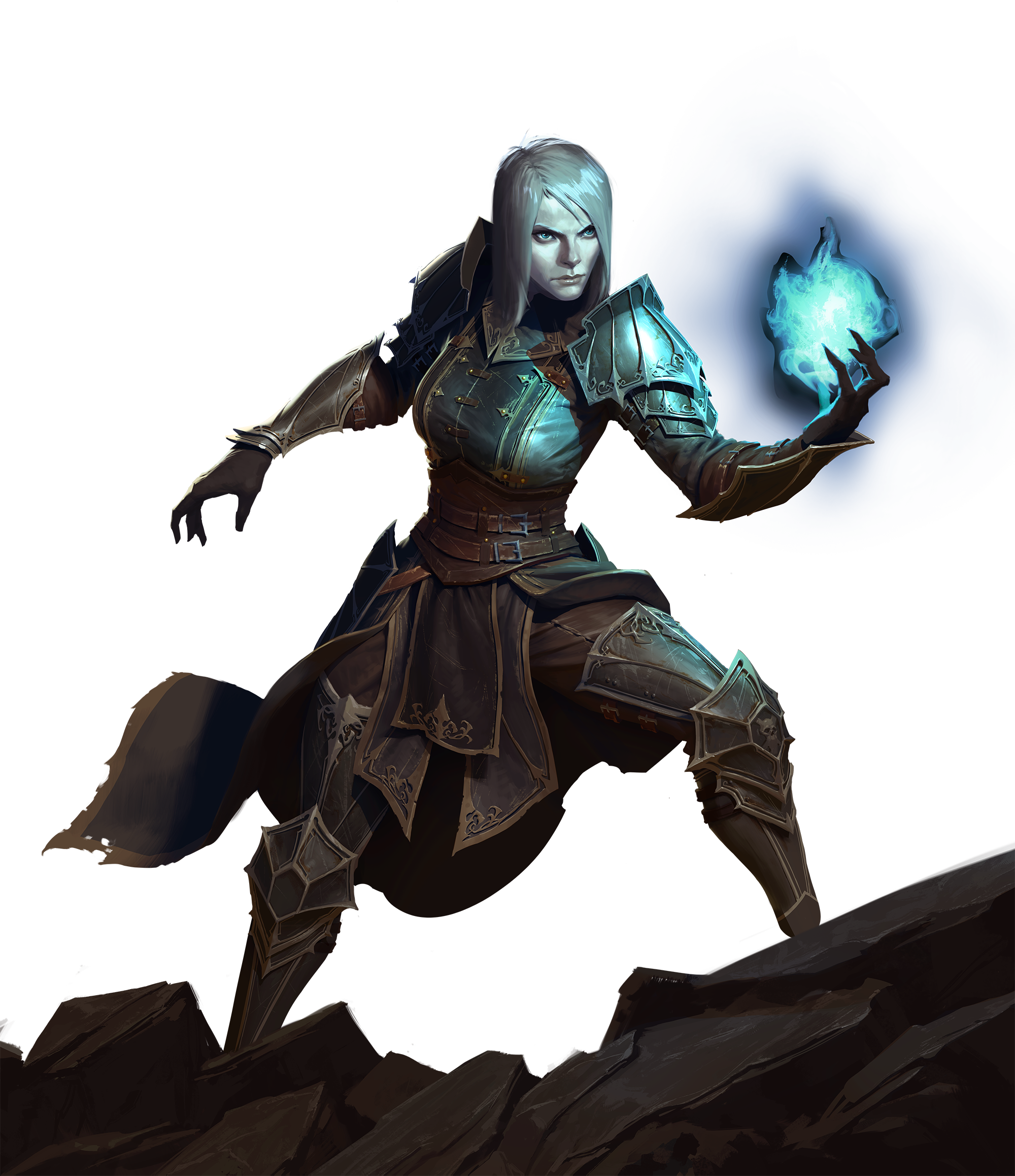 Female Necro - Female Necromancer Diablo 3 Clipart (2000x2316), Png Download