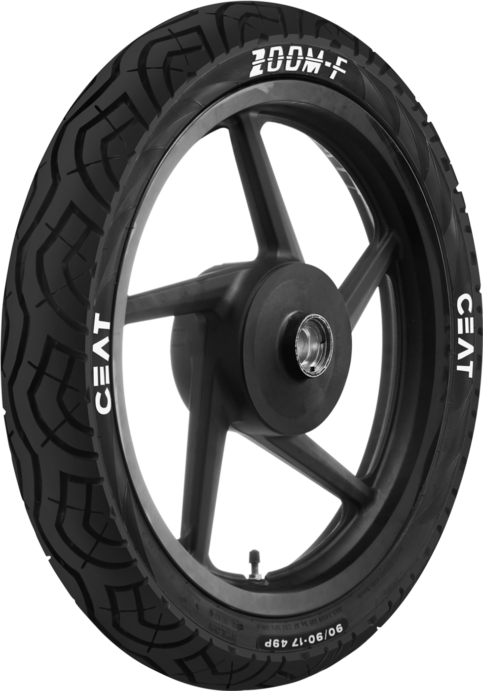 Ceat Zoom Xl 70 100 17 Tubeless 40 P Front Two Wheeler - Ceat Tyre For Bike Clipart (979x1398), Png Download