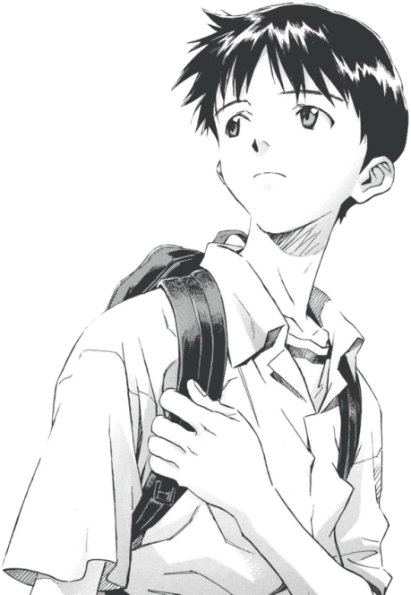 Evangelion Tumblr Shinji - Evangelion Manga Clipart (500x671), Png Download