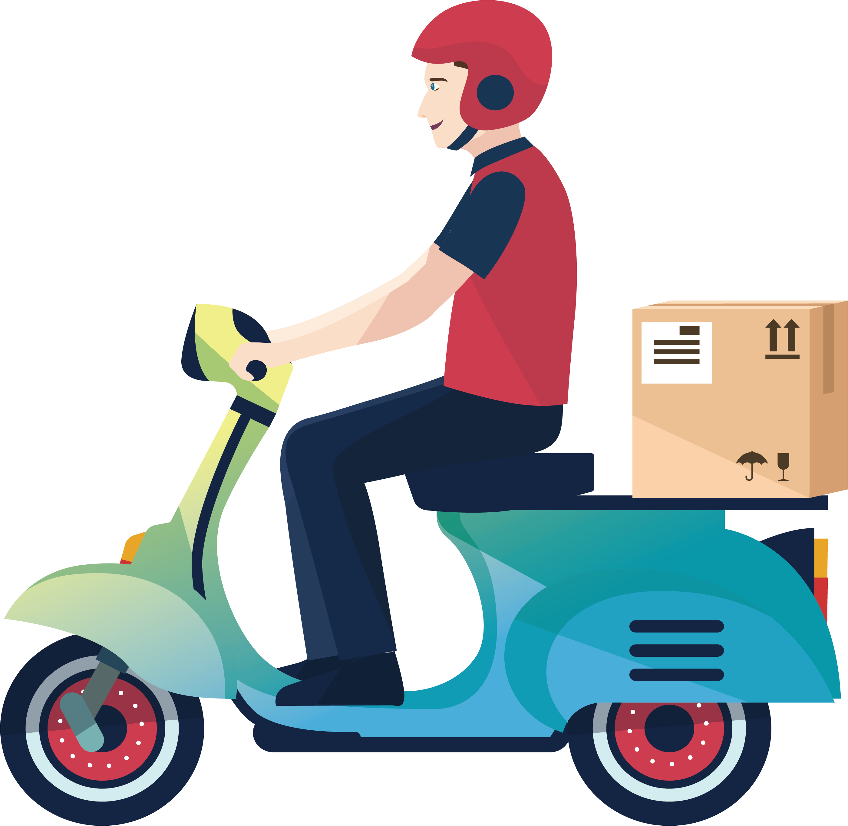 Delivery Motorcycle Courier Logistics Service Delivery Boy Png Clipart Large Size Png Image Pikpng