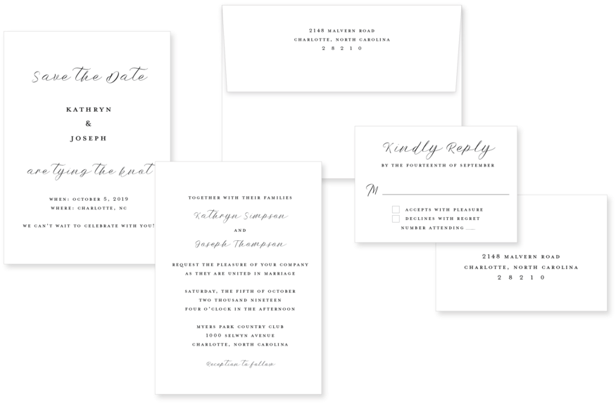 Save The Date, Invitation, Rsvp Card, Return Address - Paper Clipart (1000x663), Png Download