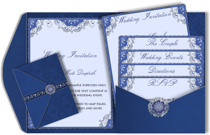 Wedding Invitation Design Royal Blue Czeckitout - Wedding Invitation Designs Mint Green Clipart (708x467), Png Download