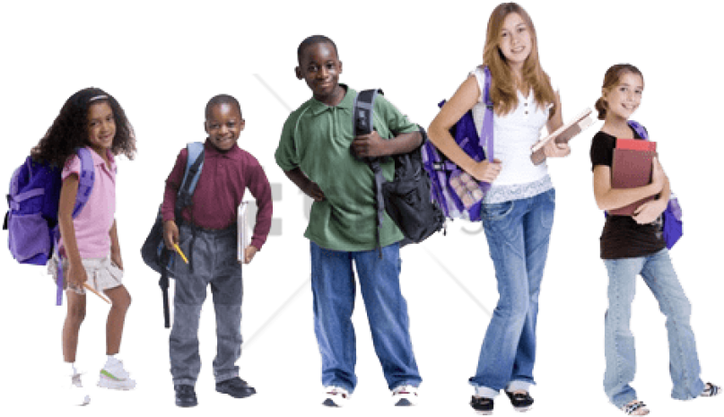 Free Png School Kids Walking Png Png Image With Transparent - Kids All Ages Clipart (850x491), Png Download