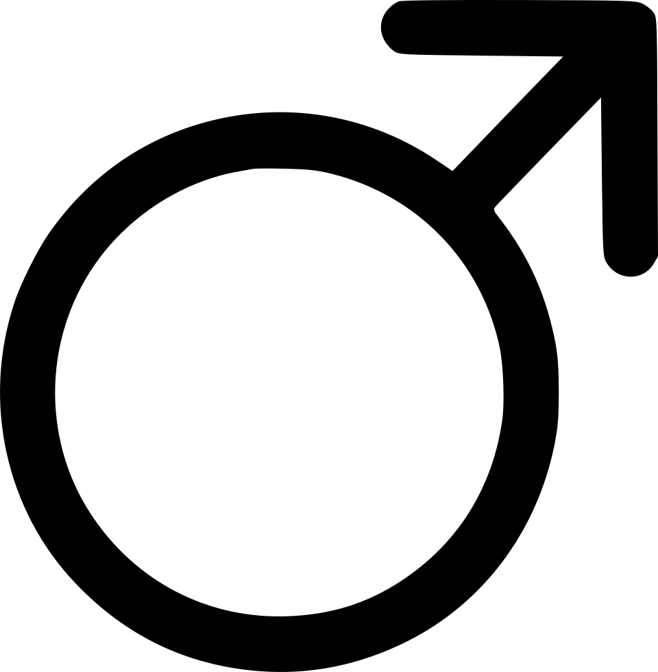Male Symbol Comments - Circle Clipart (960x980), Png Download