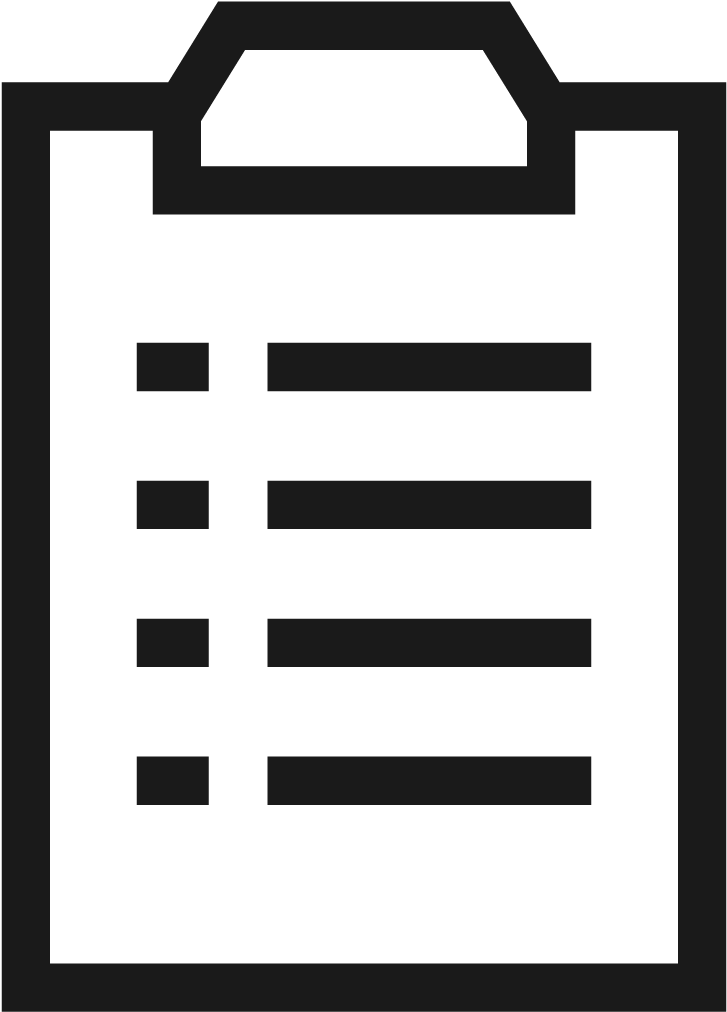 Checklist Outline Png Clipart , Png Download Transparent Png (727x1012), Png Download