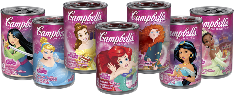 Disney Princess Cans - Caffeinated Drink Clipart (957x391), Png Download