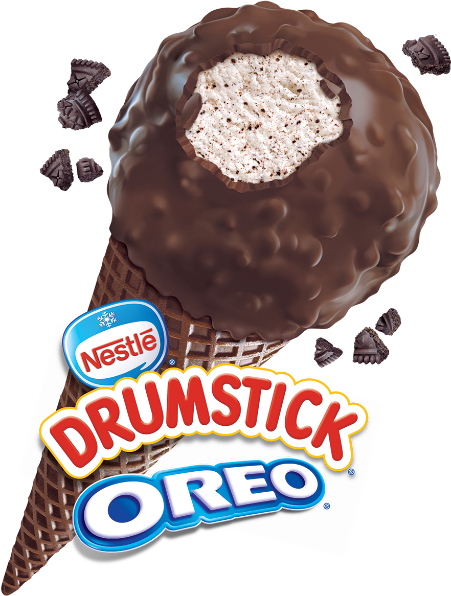 Oreo Ice Cream Drumstick Clipart (898x1245), Png Download