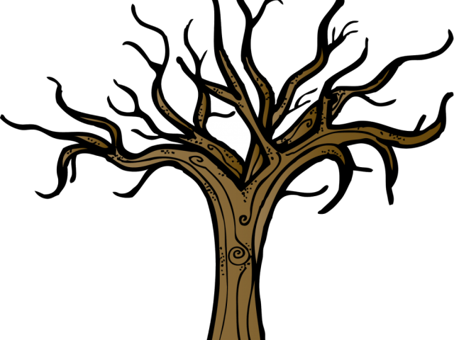 Branch Clipart Tree Trunk - Spooky Trees Clip Art - Png Download (640x480), Png Download