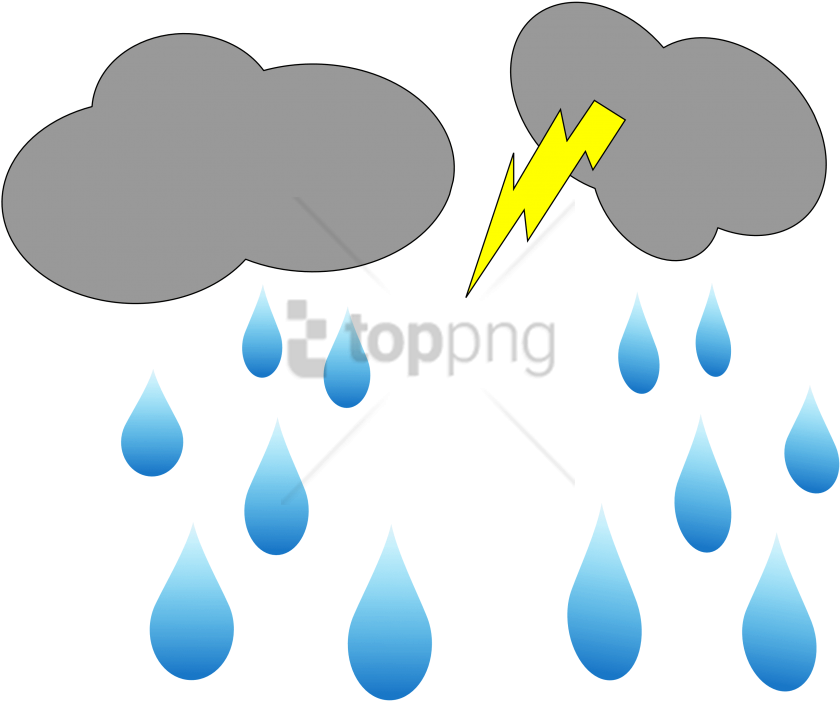 Free Png Download Rain Cloud Clipart Png Png Images - Rain Animated Clipart Transparent Png (850x712), Png Download