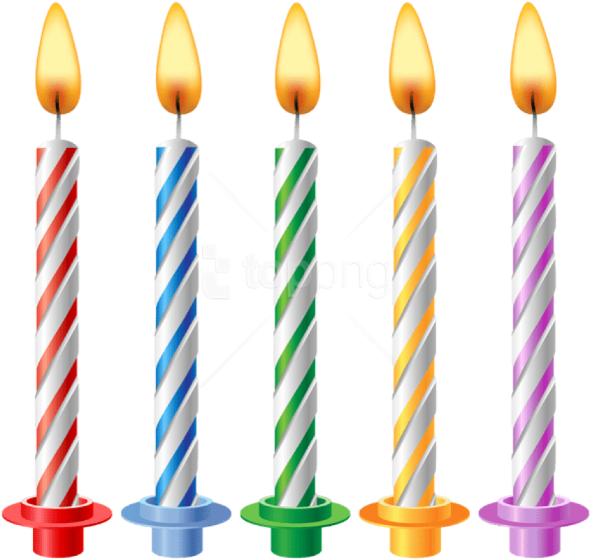 Free Png Download Birthday Candles Transparent Png - Birthday Candles Transparent Background Clipart (850x804), Png Download