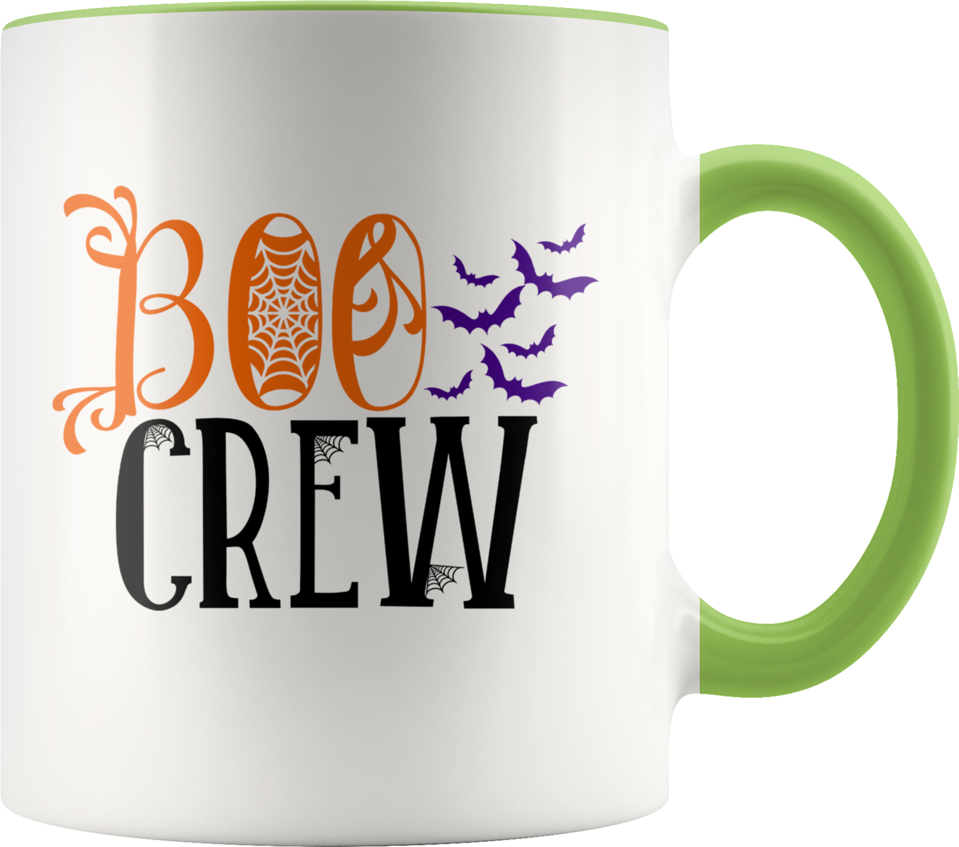 Boo Crew Funny Halloween Ghost Coffee Mug With Vampire - Mug Clipart (1931x1706), Png Download