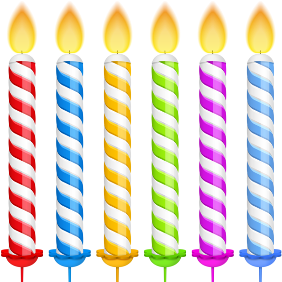 Party Candles - Cake Candles Clipart Hd - Png Download (600x580), Png Download