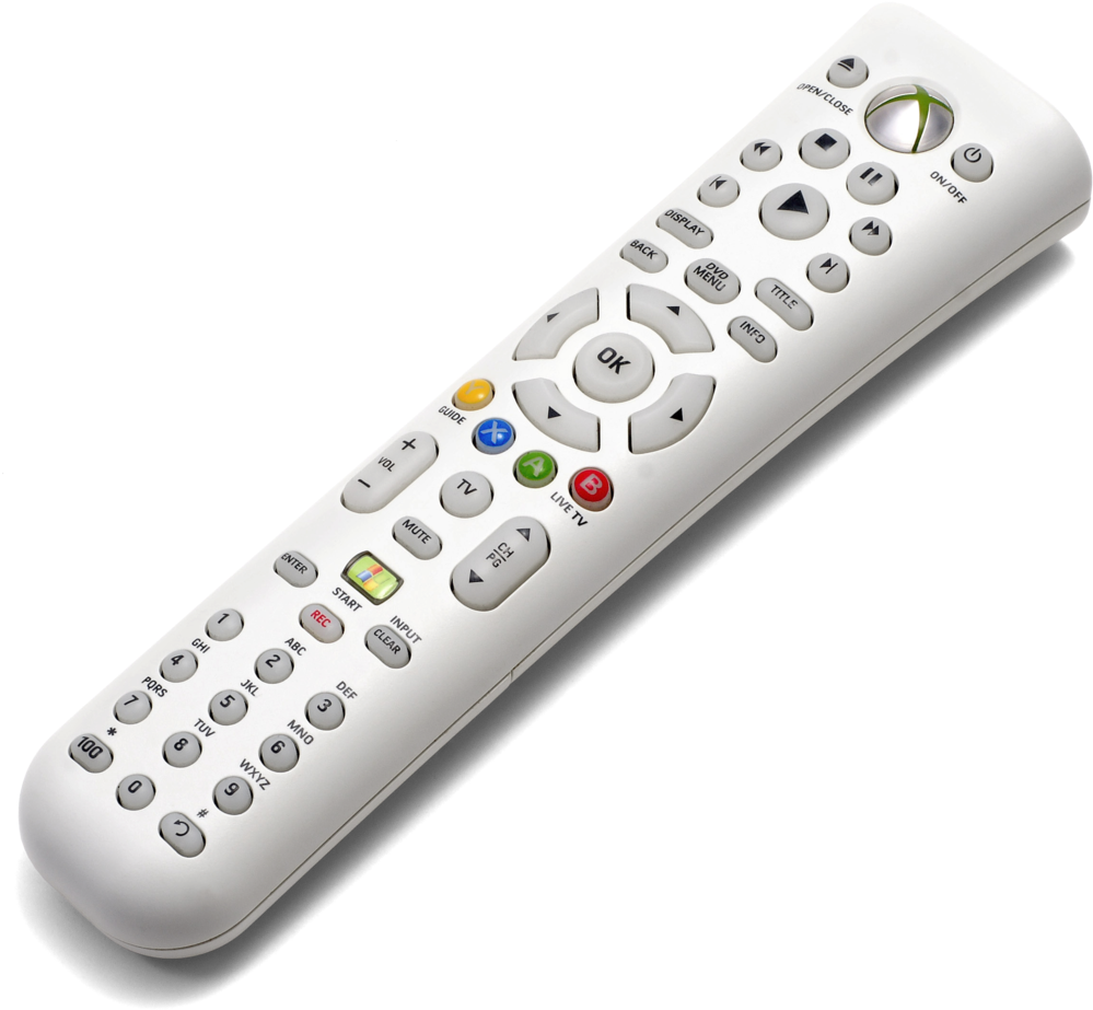 Xbox 360 Remote - Xbox 360 Remote Control Clipart (999x923), Png Download