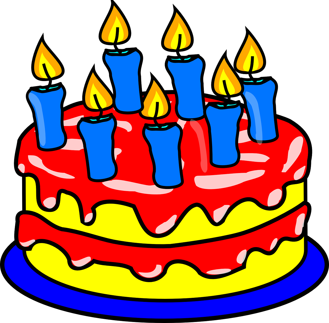 Birthday Cake Candles Child Png Image - Birthday Cake Clip Art Transparent Png (1280x1256), Png Download