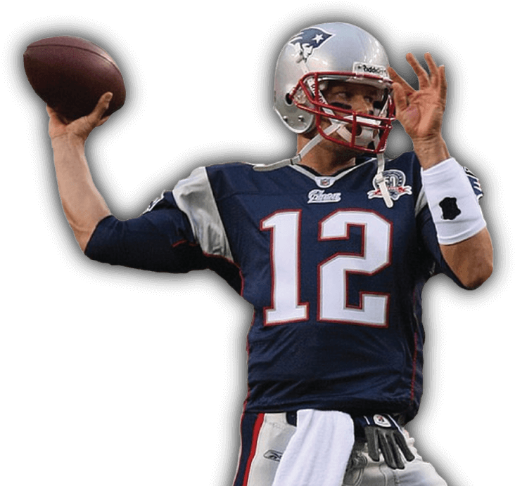 Tom Brady Super Bowl Png Clip Art Royalty Free Library - Tom Brady Football Png Transparent Png (732x692), Png Download