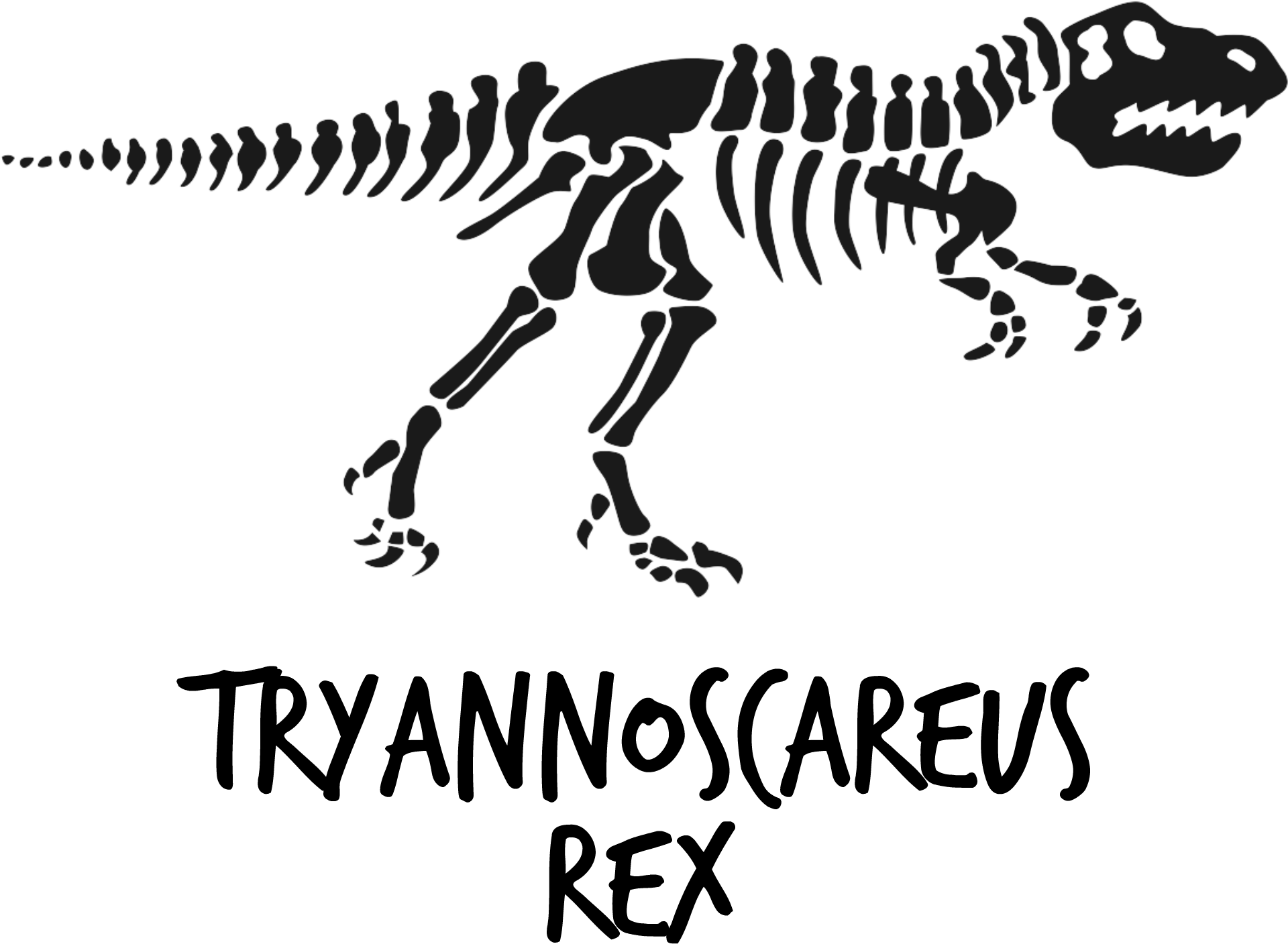Download Tyrannosaurus Rex Halloween Cut File Png - T Rex Skeleton Svg Clipart (2000x2000), Png Download