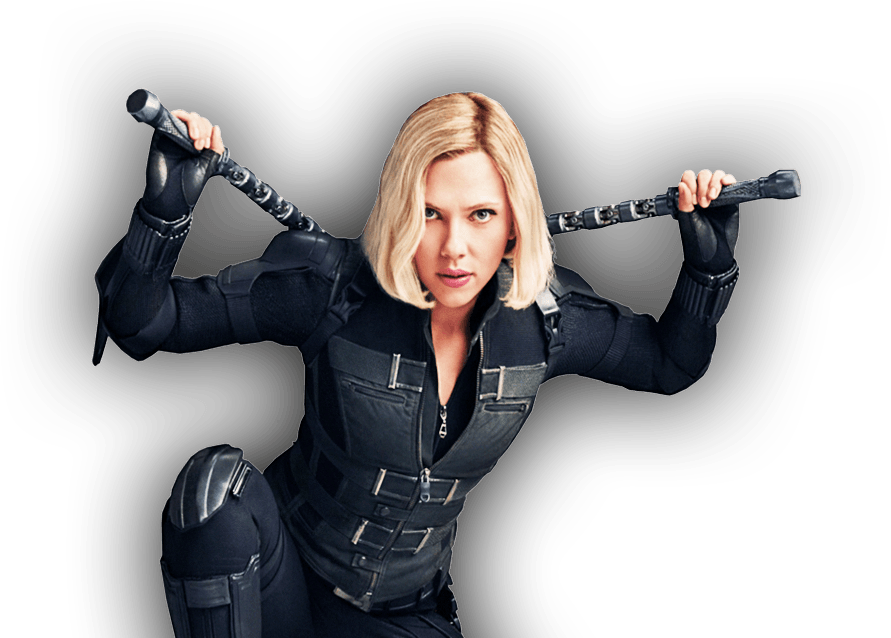 Black Widow/natasha Romanoff - Scarlett Johansson Black Widow Infinity War Clipart (891x638), Png Download