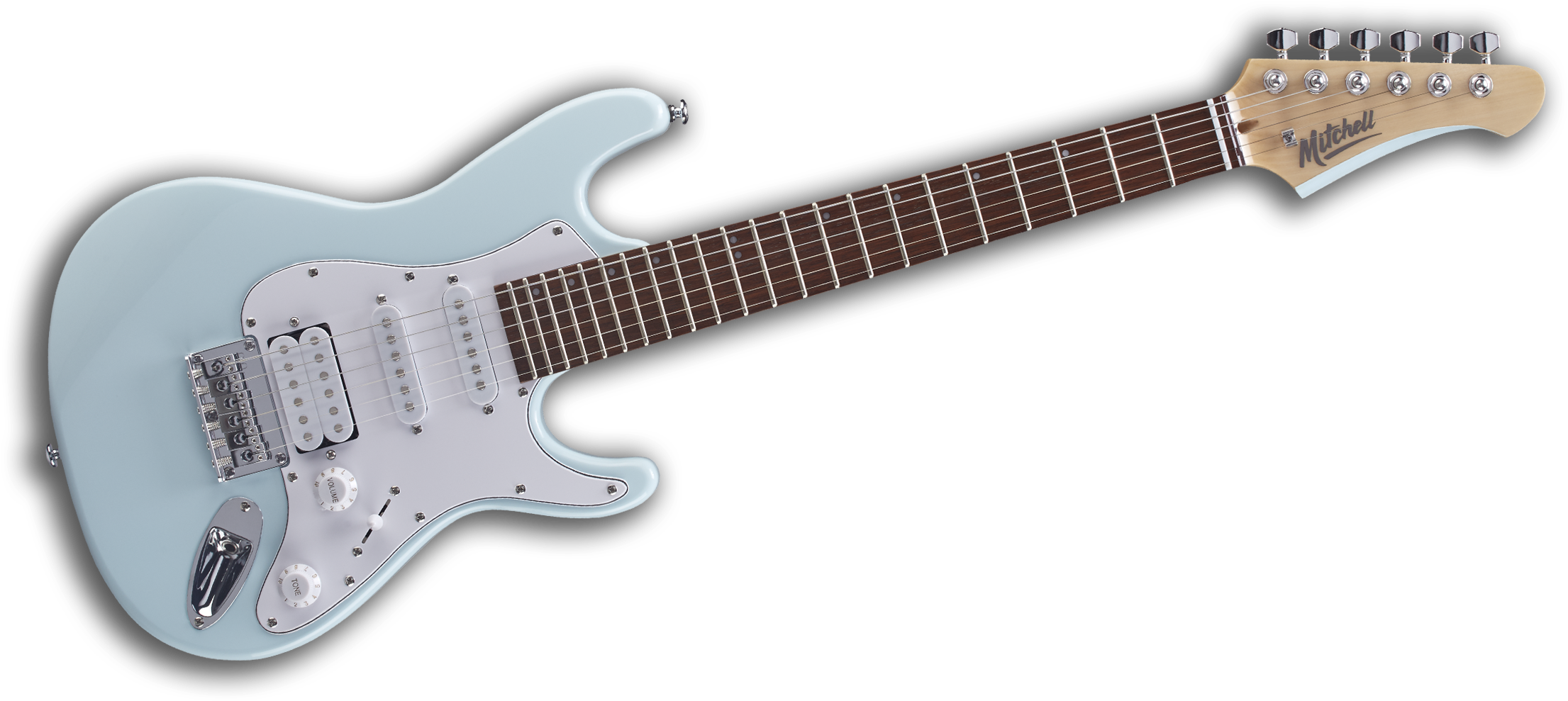 Mitchell Td100pb Electric Guitar Powder Blue - Ibanez Rgt320z Clipart (2300x1037), Png Download