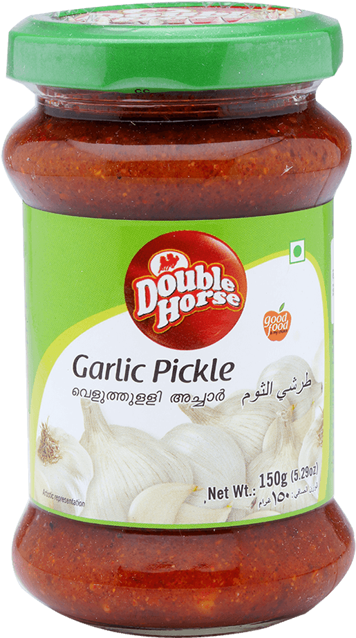 Double Horse Tender Mango Pickle , Png Download - Garlic Pickle 200g Double Horse Clipart (515x922), Png Download
