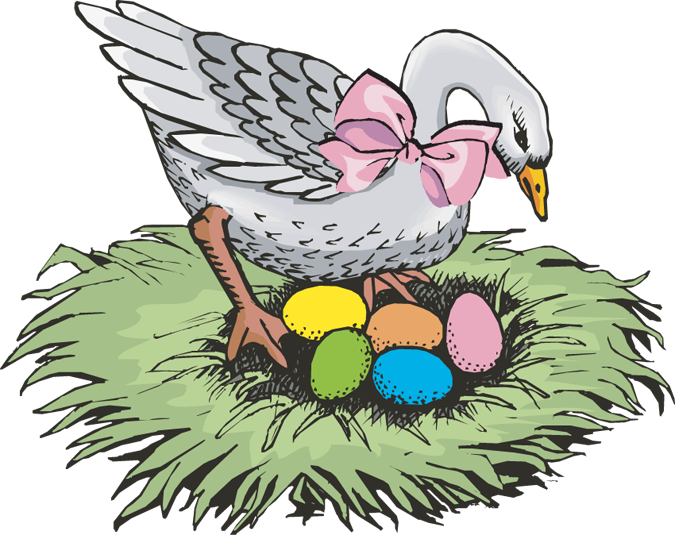 Nest 20clipart - Duck In Nest Clipart - Png Download (675x535), Png Download