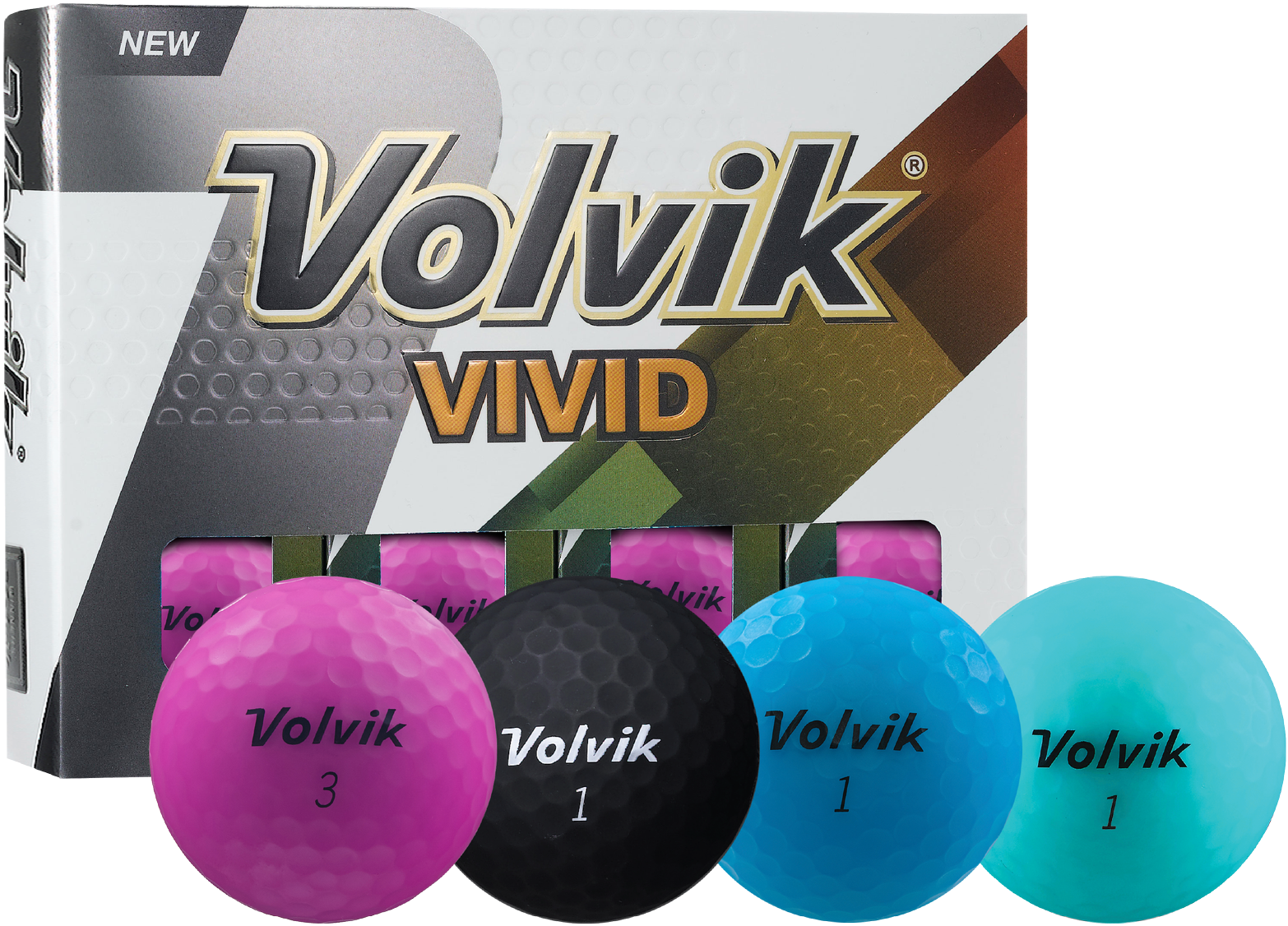 Black Volvik Golf Balls , Png Download - Golf Balls Volvik Vivid Clipart (1566x1126), Png Download