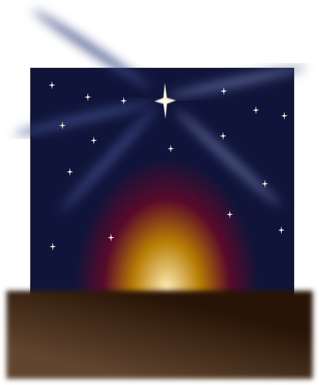 Christmas Star Night Sunrise Png Image - Sunset Clipart (1052x1280), Png Download