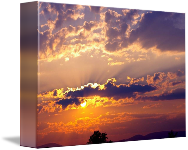 Sunrise Drawing Cloud - Sunset Clipart (650x517), Png Download