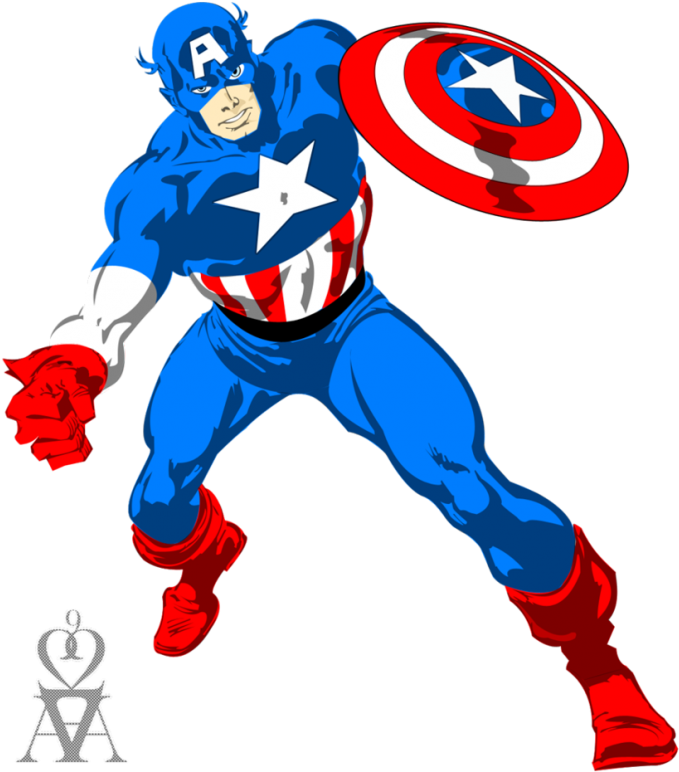 Captain America Vector Png - Capitan America Vector Free Download Clipart (700x785), Png Download