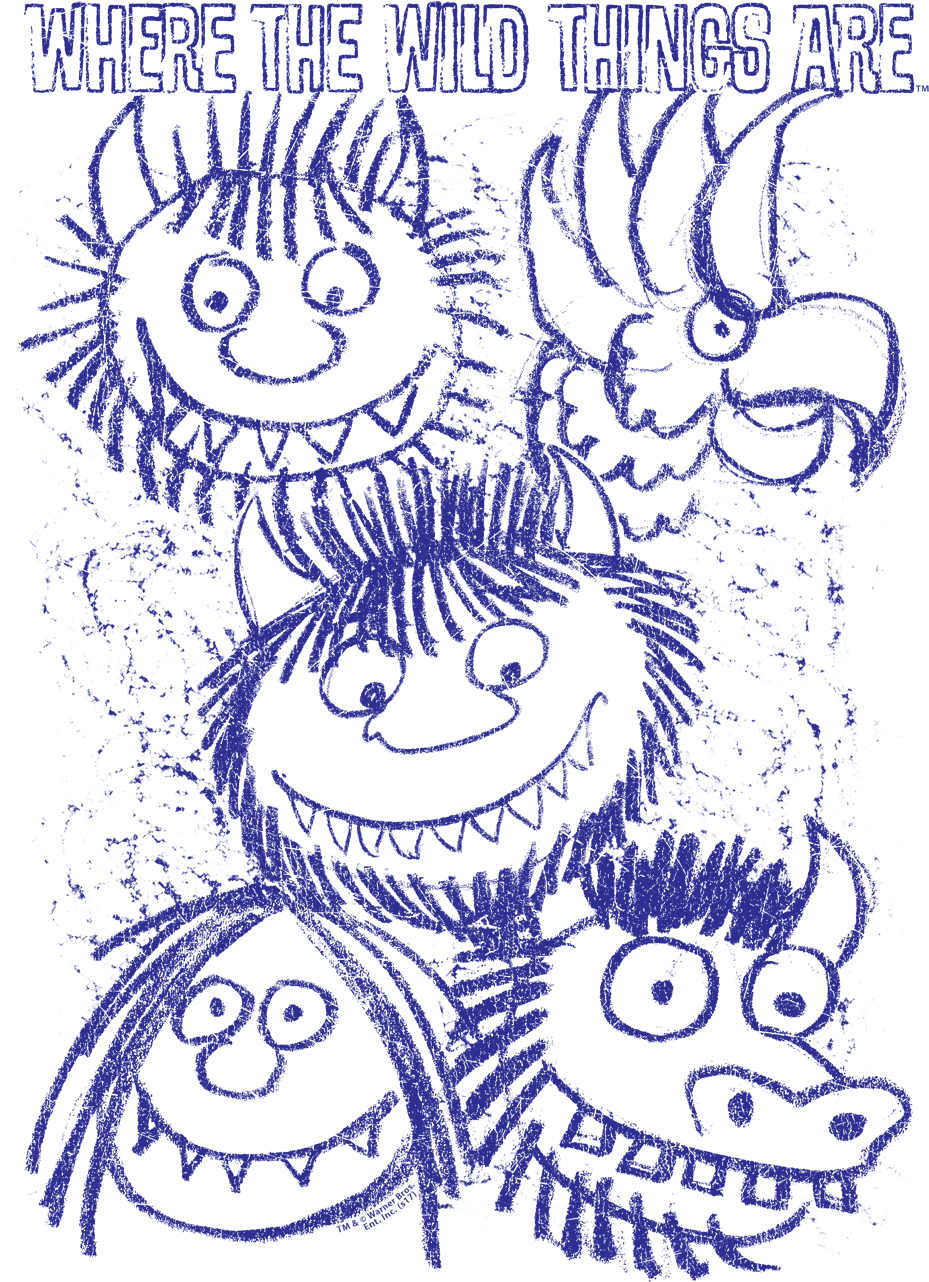 Where The Wild Things Are Wild Sketch Men's Premium - Wild Things Are Shirt Clipart (929x1282), Png Download