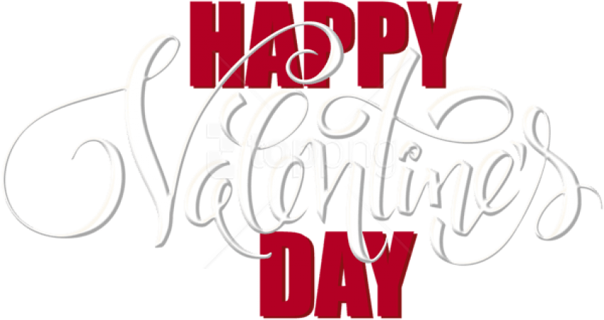 Free Png Download Happy Valentine's Day Text Png Images - Valentine Day Text Png Clipart (850x451), Png Download