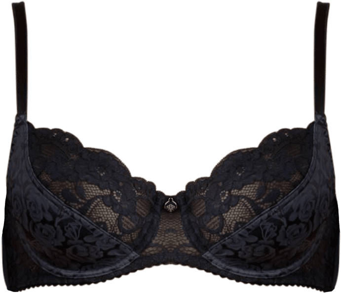 Transparent Bra Flower - Black Bra Flower Clipart (1000x925), Png Download