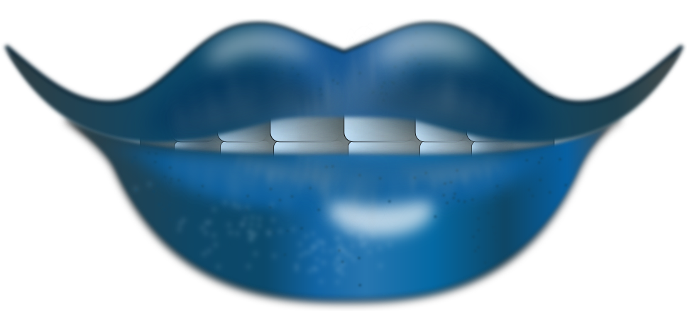 This Free Icons Png Design Of Lips Blue Clipart (2400x3394), Png Download