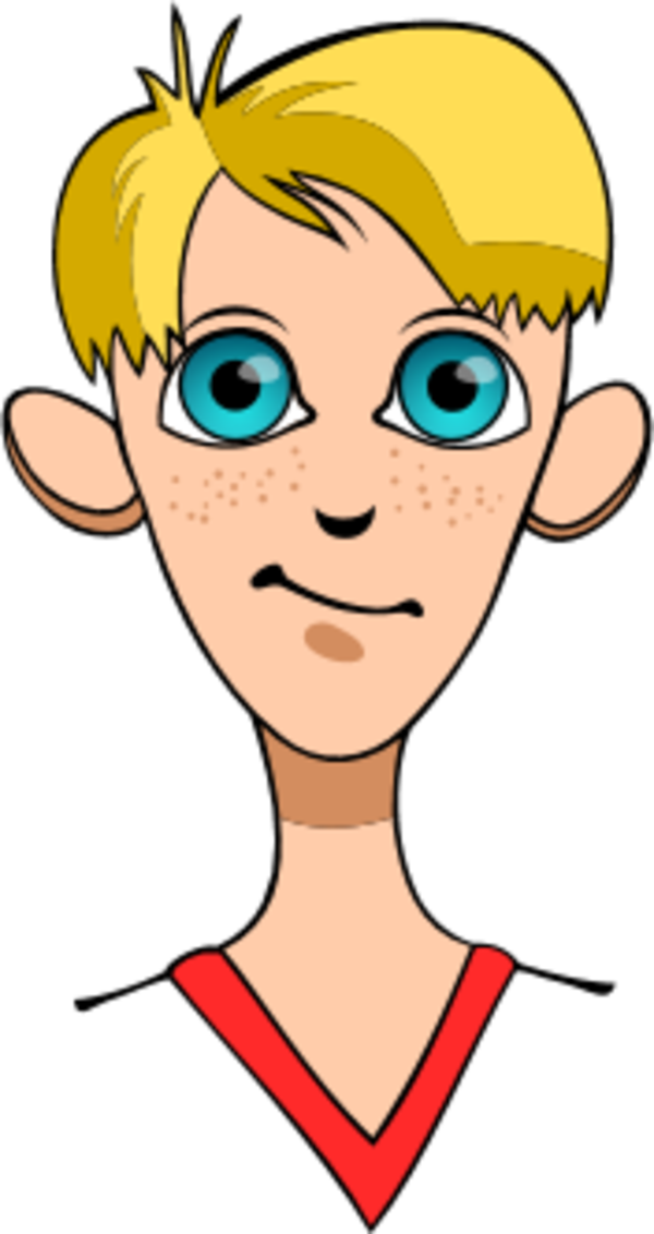 Blonde Cartoon Boy With Blond Hair And Blue Eyes Clipart Large Size Png Image PikPng