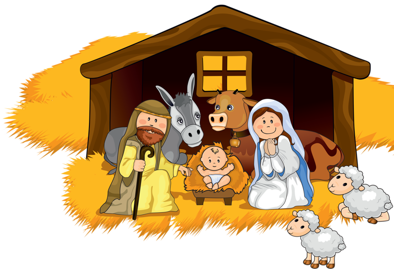 Png Kraft Christmas Card Pinterest Baby - Childrens Nativity Png Clipart (800x555), Png Download