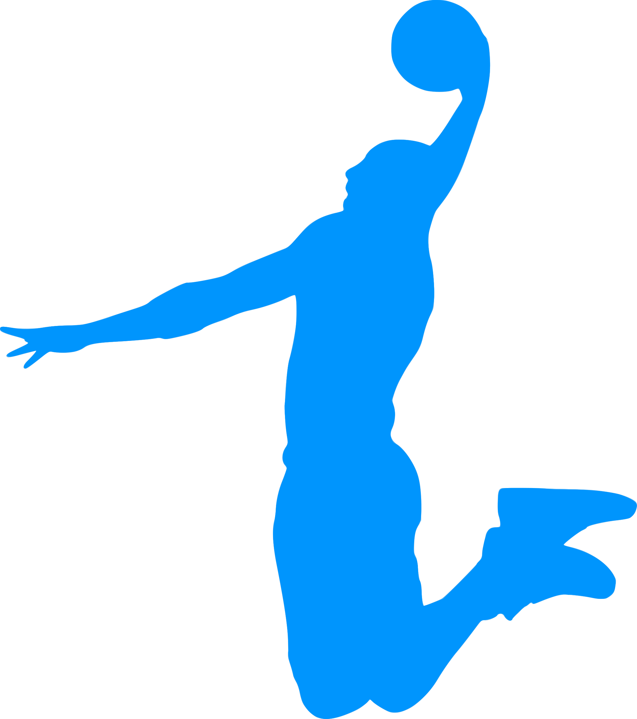 This Free Icons Png Design Of Silhouette Basket 05 - Silueta Jugador De Basquet Clipart (2128x2400), Png Download