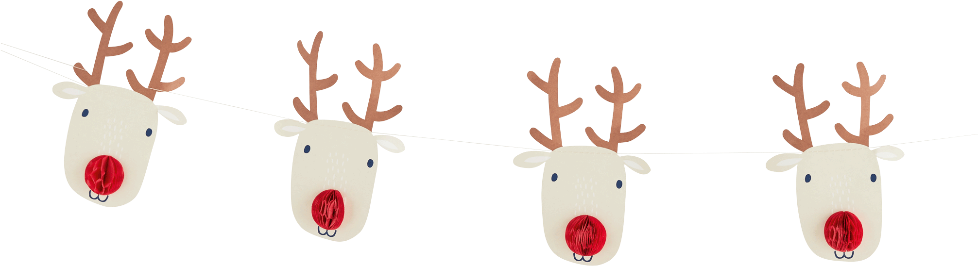 Reindeer Christmas Garland - Reindeer Clipart (2048x2048), Png Download