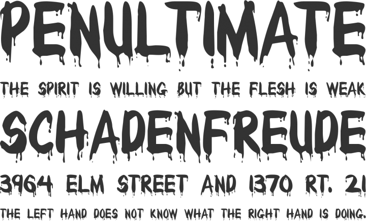 Bloody Family - Bloody Font Clipart (720x436), Png Download