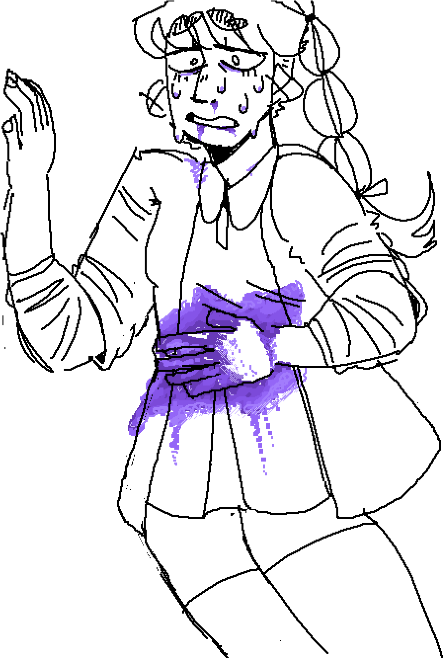 I Like Drawing Blood In Different Colors - Line Art Clipart (1000x1332), Png Download