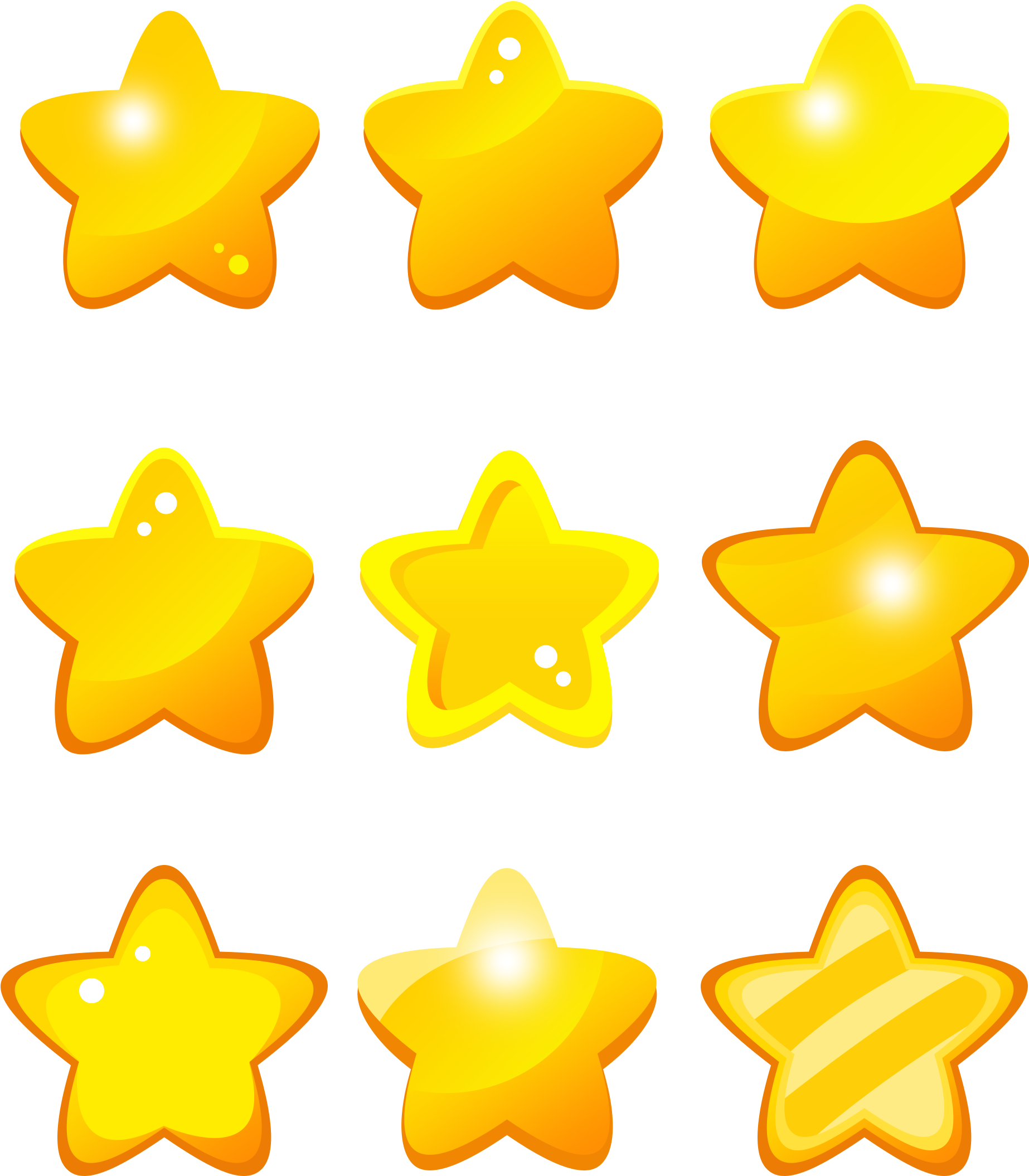 Gold Yellow Stars Shiny Png And Psd - Yellow Clipart (2048x2738), Png Download