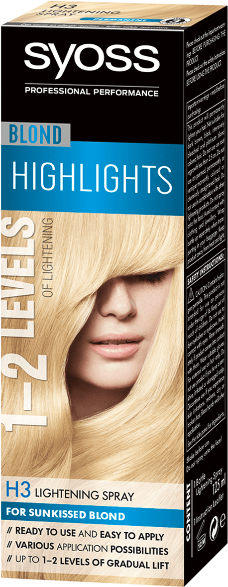 Syoss Com Color Blond Highlights H2 Precise Highlights - Syoss Highlights Clipart (970x1400), Png Download
