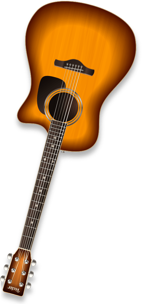 T - Acoustic Guitar Clipart (495x1016), Png Download