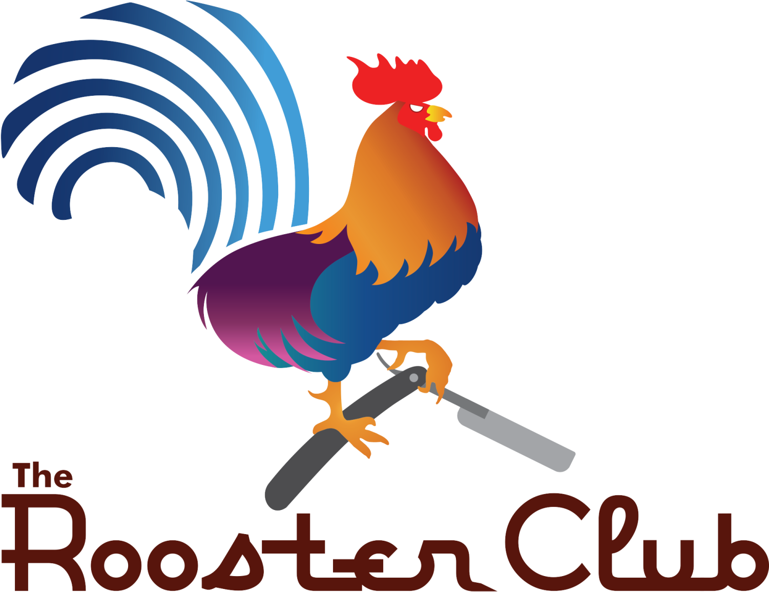 The Rooster Club Barbers Of New Orleans - Rooster Clipart (1500x1167), Png Download