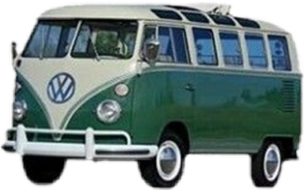 #artsy #grungeaesthetic #retro #png #vintage #volkswagen - Green Vw Bus Clipart (1024x639), Png Download